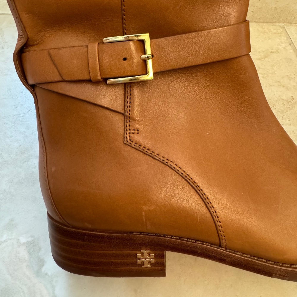 Tory Burch Tan Leather Brooke 25mm Riding Boot size 10